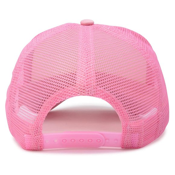 🆕Barbie Script Pretty in Pink Foam Trucker Hat Mesh Snapback Cap - Picture 2 of 2